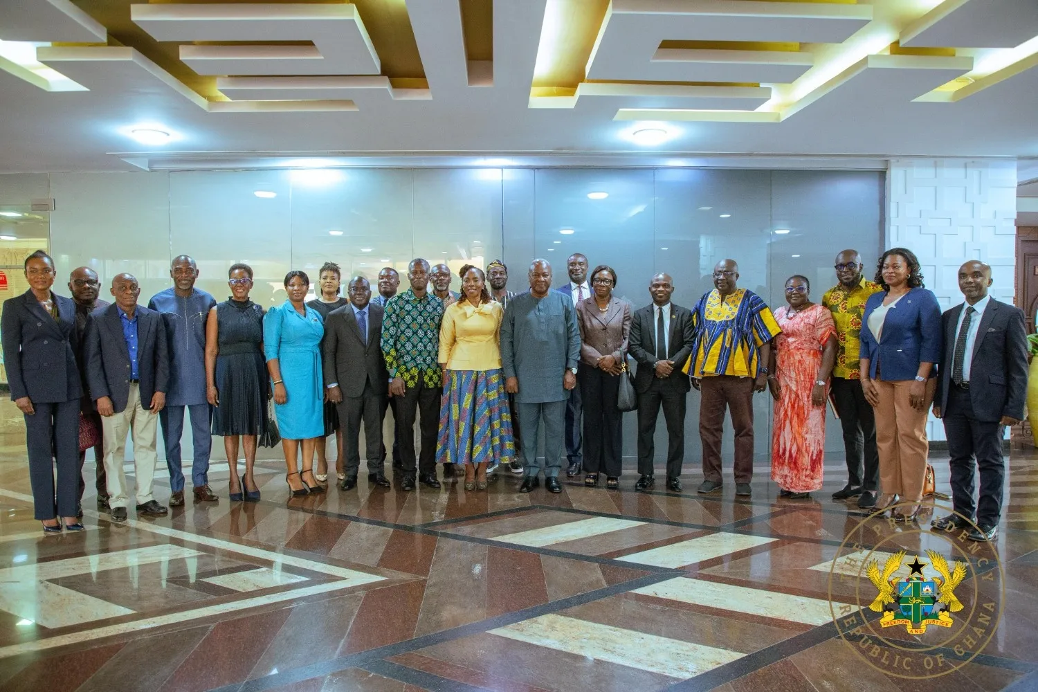 Institute of Public Relations Ghana, Pays Courtesy Call on His Excellency John Dramani Mahama, President of the Republic of Ghana and a Fellow of IPR, Ghana